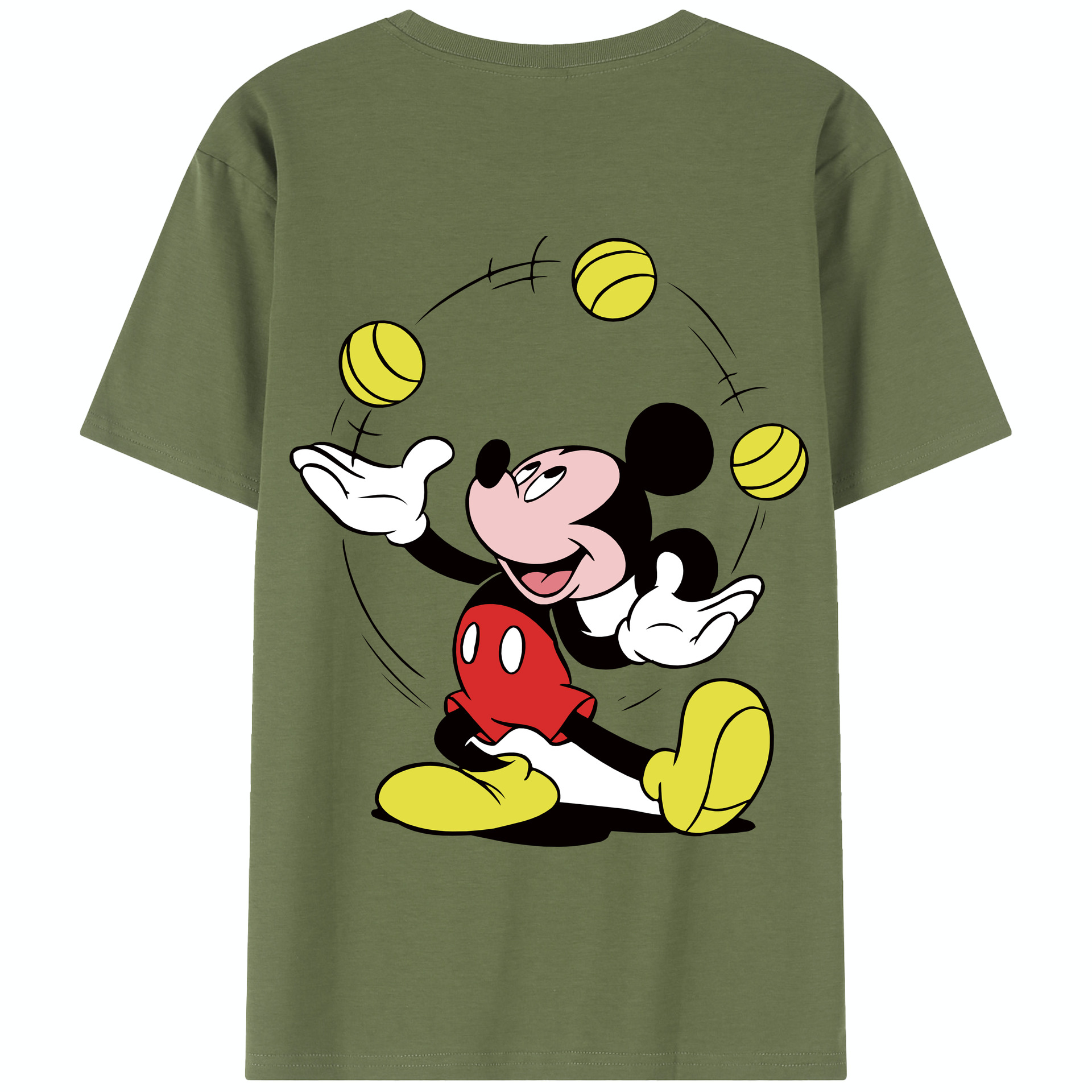 （画像用） ミッキーマウス Mickey Mouse 綿100％半袖Tシャツ（背面プリント）